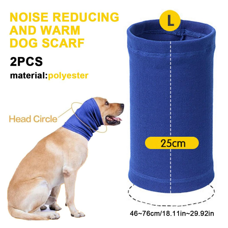 2 Pack Soothing Earmuffs for Dogs, Noise Protection, Pet Ear Flap, Head Wrap Ears, Noise Canceling Hoodie
