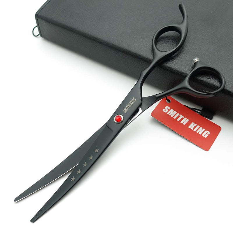 7.0 inches Professional Dog Grooming Scissors Set Straight & thinning & Curved 4pcs in 1 Set (Black) - PawsPlanet Australia