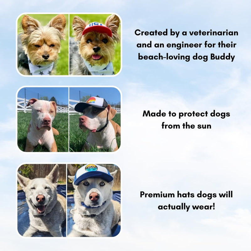 Brazil Collection, PupLid Trucker Hats for Dogs l Premium Stylish Sun Protection for The Modern Dog - Adjustable for Secure Comfortable Fit on Active Dogs (Small, Brazil Flag) Small - PawsPlanet Australia