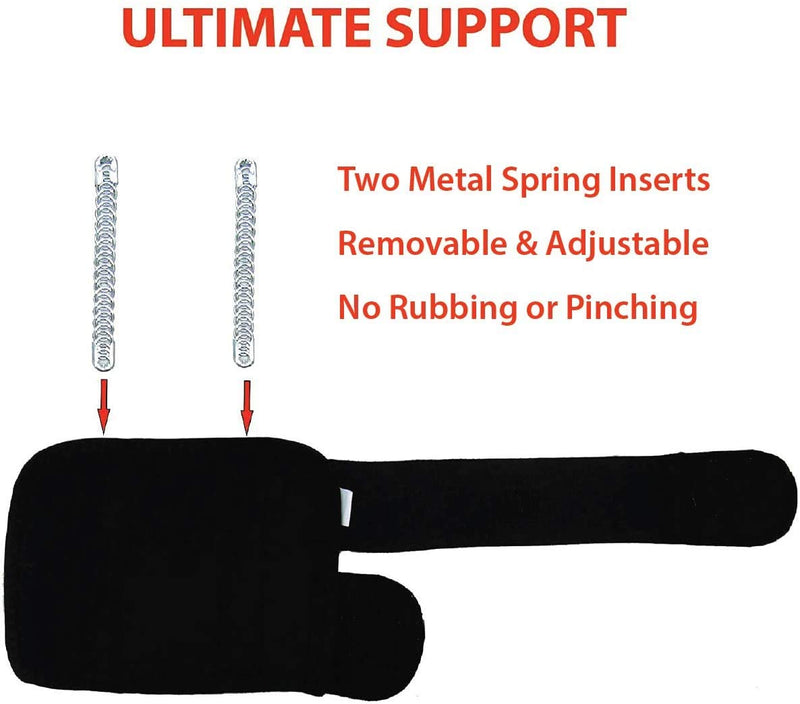 NeoAlly Dog Canine Front Leg Compression Braces Super Supportive with Metal Spring Strips to Stabilize Dog Front Leg Wrist Carpal, Prevents Leg Injuries & Sprains (XXS/XS Pair) XXS/XS (1 Pair)