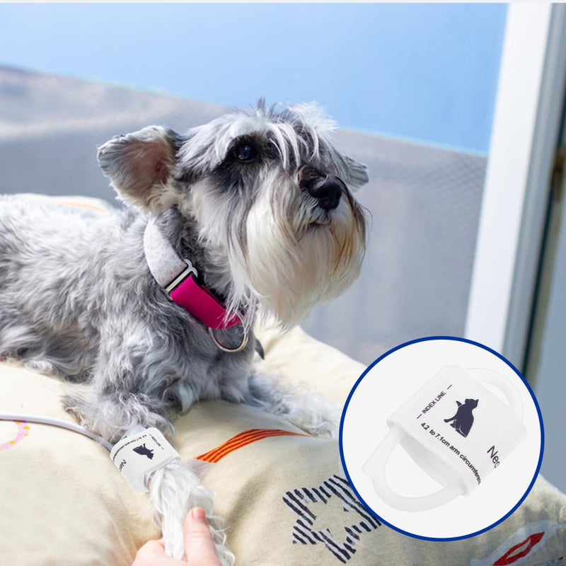 POPETPOP Blood Pressure Cuff for Animals, Universal Size, Reusable Cuff Made of Soft Composite Nonwoven Fabric for Cats and Dogs, Precise Monitoring in Home Use