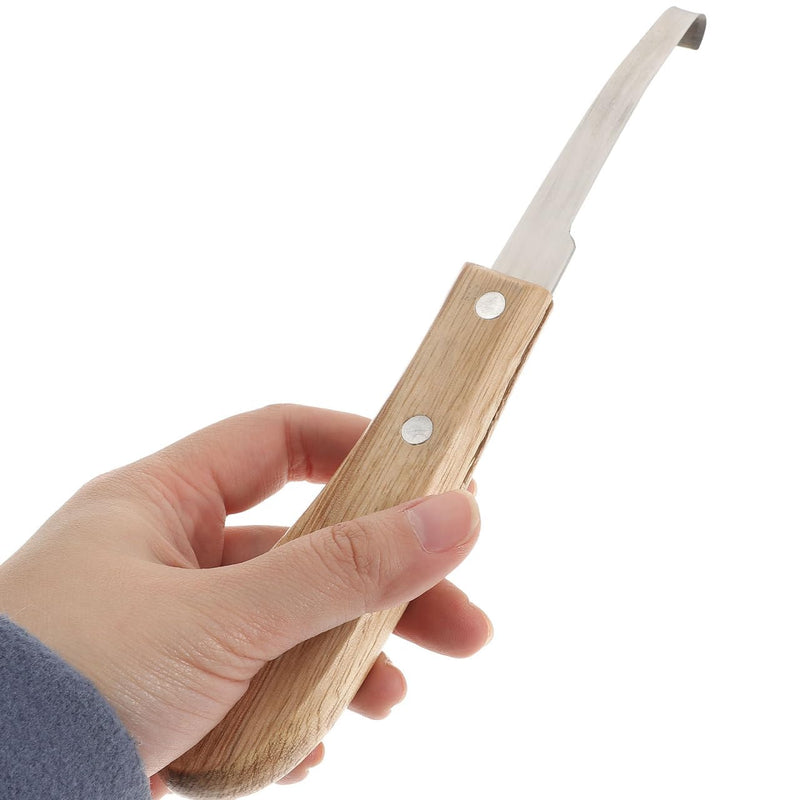 VANZACK 2Pcs Horseshoe Files with Wooden Handles Portable Stainless Steel Hoof Trimming Tools for Horses Efficient Hoof Cleaning and Repair