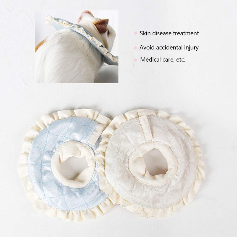 La La Pet® 2Pcs Recovery Pet Collar for Ferret Hamster Recovery Cone E-Collar Rabbit Protection Cone Guinea Pig Neck Recovery Elizabeth Collar Adjustable for Small Animal Squirrel Chinchilla, S Pink + Blue - PawsPlanet Australia