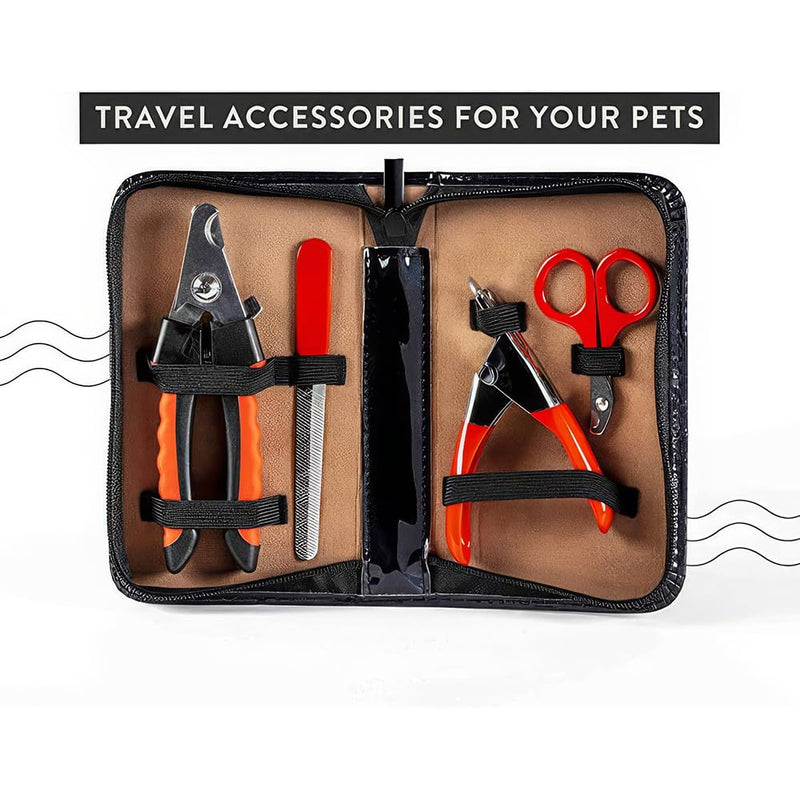 Pet Care Pedicure Kit for Dogs, Cats, Birds and Reptiles - Nail Clippers, File and Scissors Style Clippers Plus Case (3 Nail Clippers Plus Nail File) 3 Nail Clippers Plus Nail File - PawsPlanet Australia