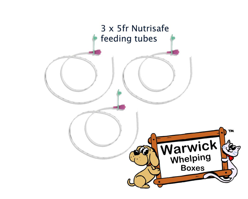 Warwick Whelping Boxes Pack of 3 x Nutrisafe 5FR feeding tubes for puppies - PawsPlanet Australia