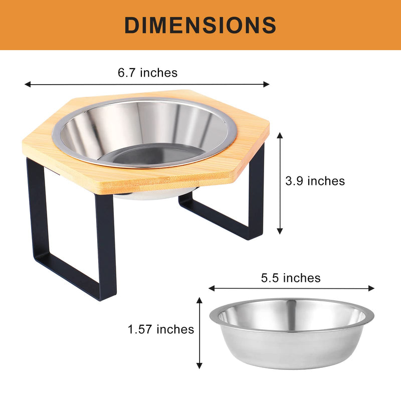 Petmolico Raised Cat Bowl,3 Elevated Water and Food Bowls Stainless Steel for Indoor Cat and Small Dogs with Metal Stand Yellow#1 - PawsPlanet Australia