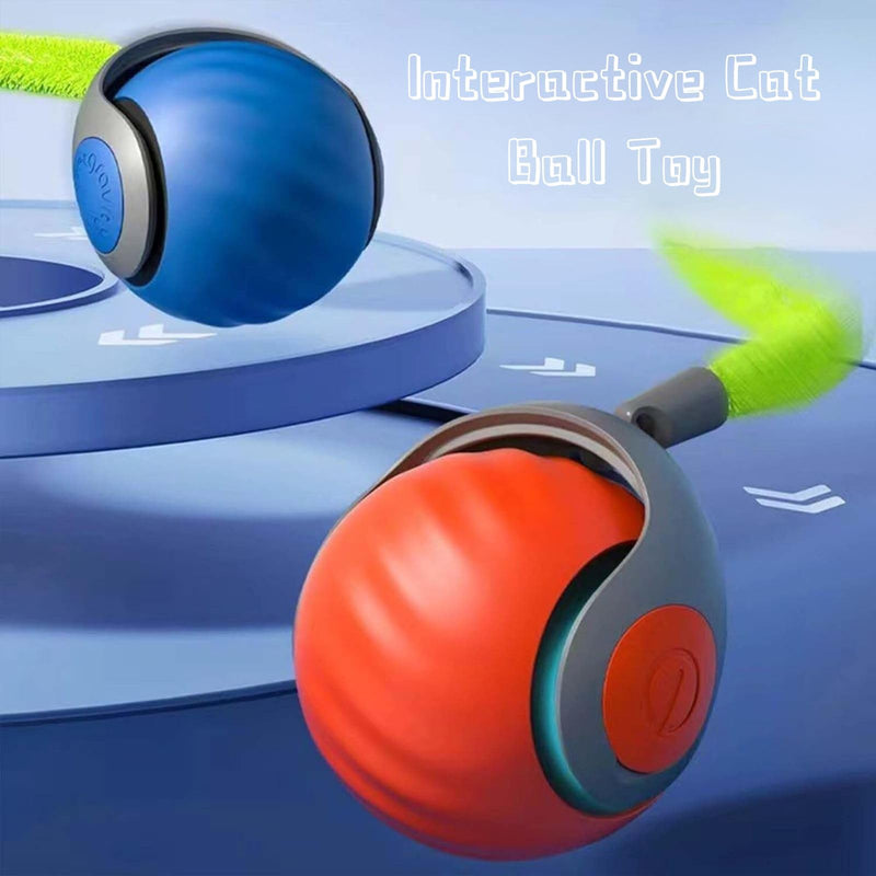 Speedy 2.0 Tail, Speedy Toy Tail Cat, Speedy 2.0 Tail Cat Toy, New Interactive Cat Ball Toy, Smart Cat Toys Ball, Moving Cat Toy Ball with Tail, Two Speed Adjustment (Blue) Blue - PawsPlanet Australia
