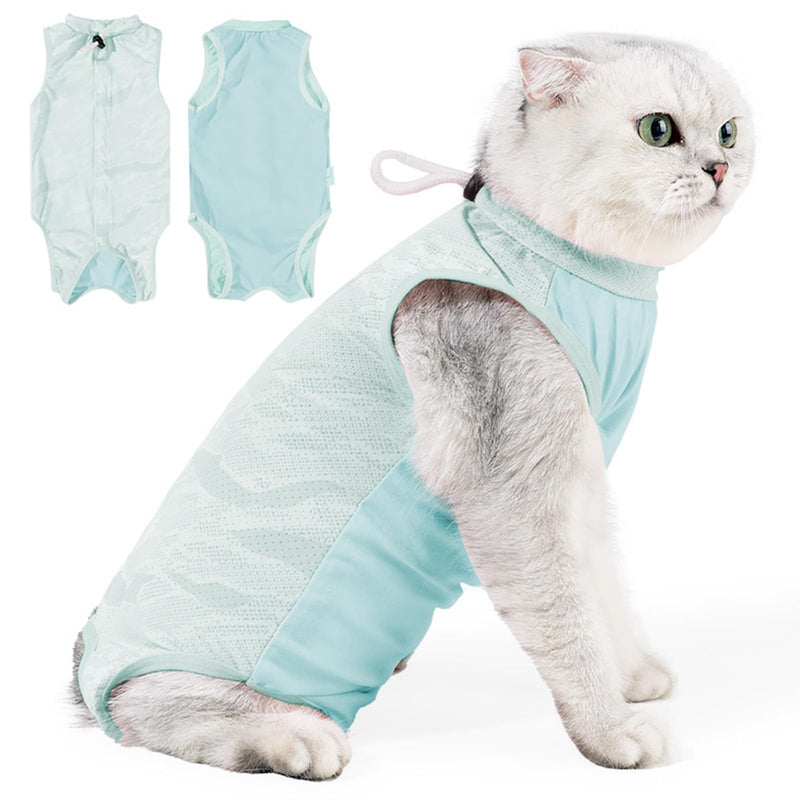 Cat recovery suit, breathable kitten bodysuit for post-surgery and spa care, anti-lick abdominal wound, protective suit for the prevention of skin diseases DS