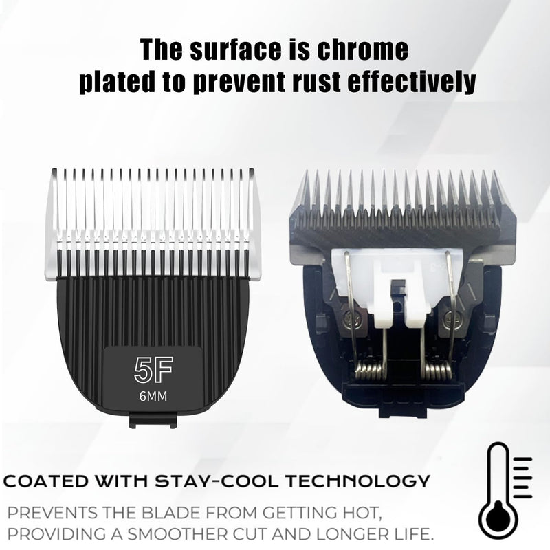 1Pack Flash Clipper Professional Detachable Replacement Blades,Compatible with Kenchii Flash Clipper Blade（Size 5F-6mm ） - PawsPlanet Australia