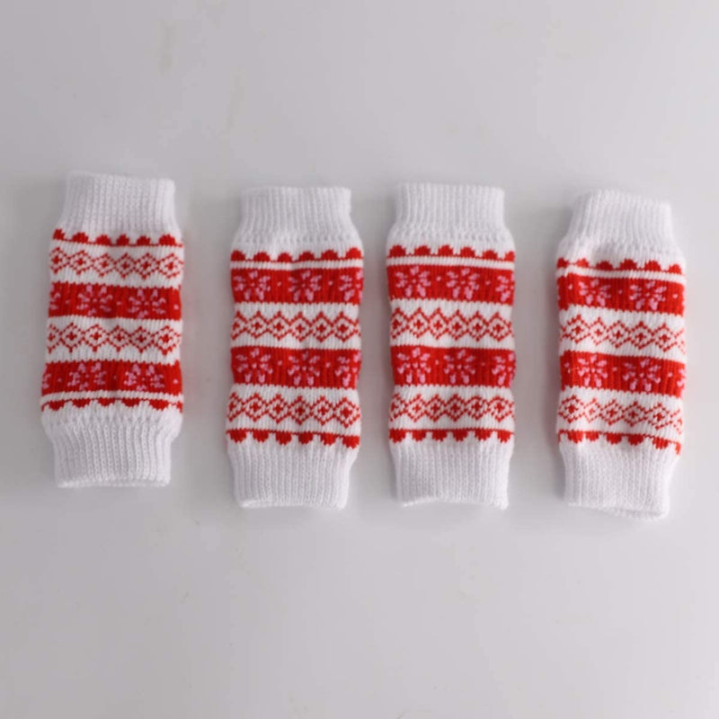 Knitted Dog Leg Warmer with Rubber Reinforcement Dog Hock Protector Joint Supports Leg Hock Protector Dog Socks Knee Pads for Small Medium Dogs Cats Large (Pack of 4) Christmas - PawsPlanet Australia