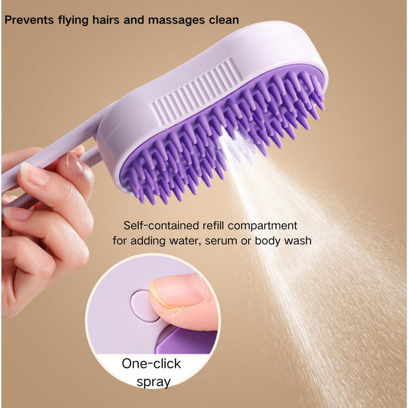 Cat Steam Brush, Cat Spray Comb, Pet Massage Shedding Brush, Rechargeable Silicone Steam Hair Brush, Multi-functional Cat And Dog Hair Brush,Cat Hair Steam Brush - PawsPlanet Australia