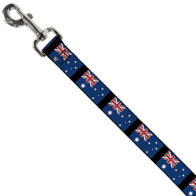 Buckle-Down Pet Leash - Australia Flags - 6 Feet Long - 1" Wide - PawsPlanet Australia