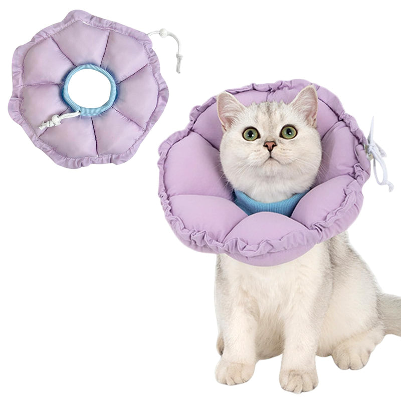 JSTHHTT Cat Collar, Adjustable Cat Neck Collar, Soft Flowers Cat Collar Cone, Anti Bite Safety Protective Collar, for Cats Small Dogs After Surgery and Injuries
