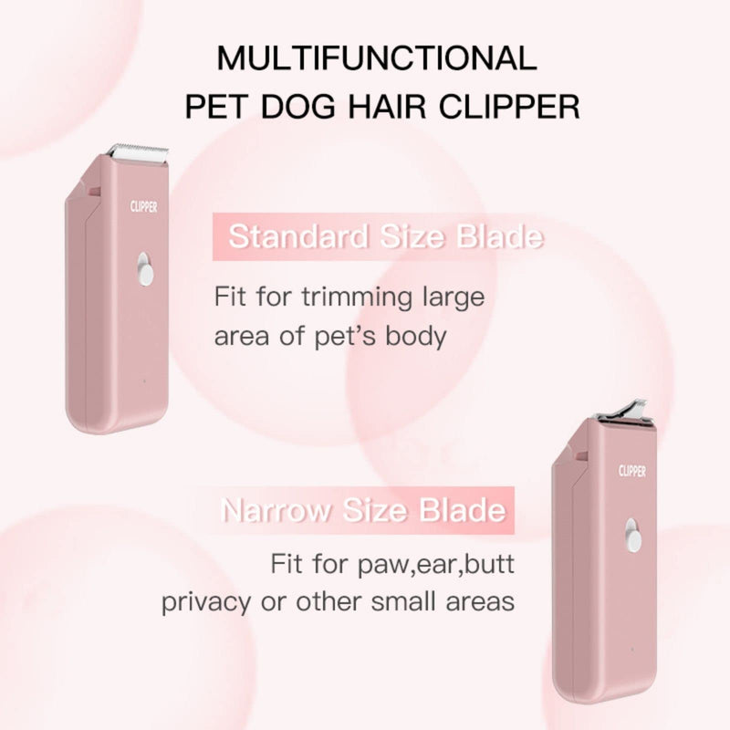 Dog Cat Home Hair Waterproof Clipper Portable Electric USB Rechargeable Pet Grooming Tools Low Noise Shaver Cordless Trimmer for Small and Large Pets Pink-2