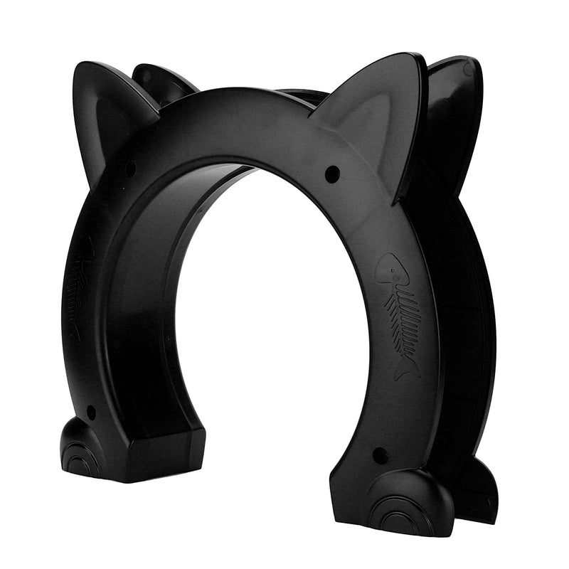 Cat Door, ABS Material Dog Gate for Interior Exterior for Window for Household Doors (Black) - PawsPlanet Australia