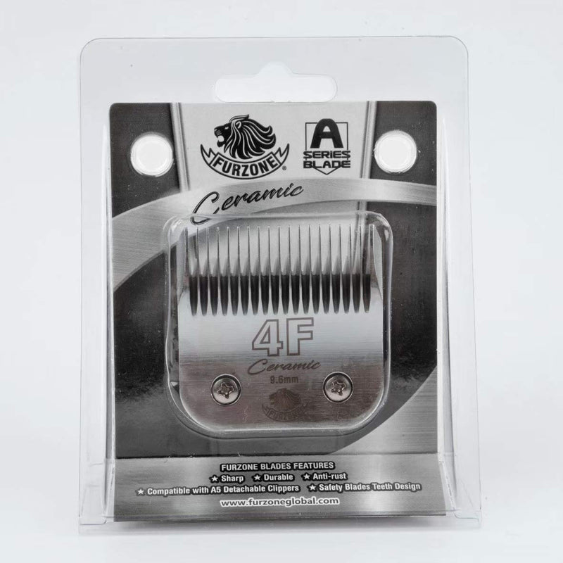 Furzone Detachable Ceramic Blade - Size 4F Blade 3/8", Made of High-Tech Ceramic Materials, Compatible with Most Andis, Oster, Wahl A5 Clippers