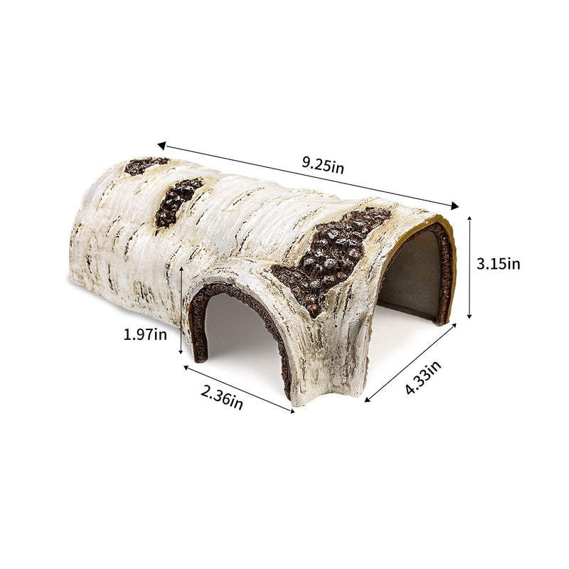 Cosyall Reptile Hide Caves Simulation Tree Hideout Snake Hide Leopard Gecko Terrarium Plastic Plant Leaves Ornament Habitat Shelter Decor for Lizard Hermit Crab Spider Frog Amphibians Large - PawsPlanet Australia