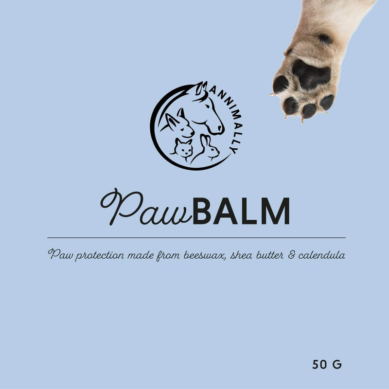 Dog Paw Balm and cat paw balm 50g - Dog nose balm with beeswax, shea butter & calendula oil - Paw ointment for dog paw protection in winter and wound healing - Paw balm for dogs & nose balm for dogs - PawsPlanet Australia