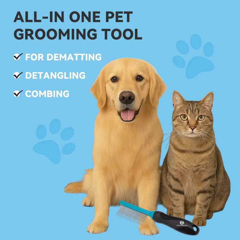 SheddEase Groom & Care Reusable Dog & Cat Hair Remover for Furniture, Couch, Carpet | Deshedding Comb for Shedding, All-in-One Pet Hair Remover & Grooming Comb Kit - PawsPlanet Australia