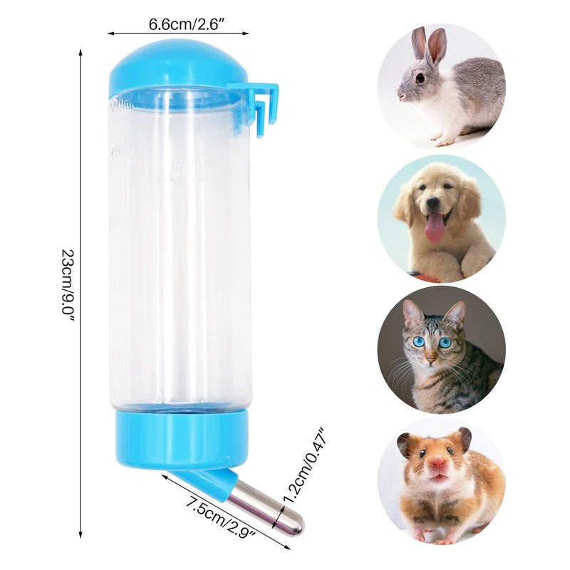 Rabbit Water Bottle No Drip, 4 Pieces 500ml Guinea Pig Water Bowl No Drip Small Animal Water Bottle for Rabbit, Chinchilla, Ferret, Guinea Pigs, Squirrel, Hedgehog, Ship by Random Color - PawsPlanet Australia
