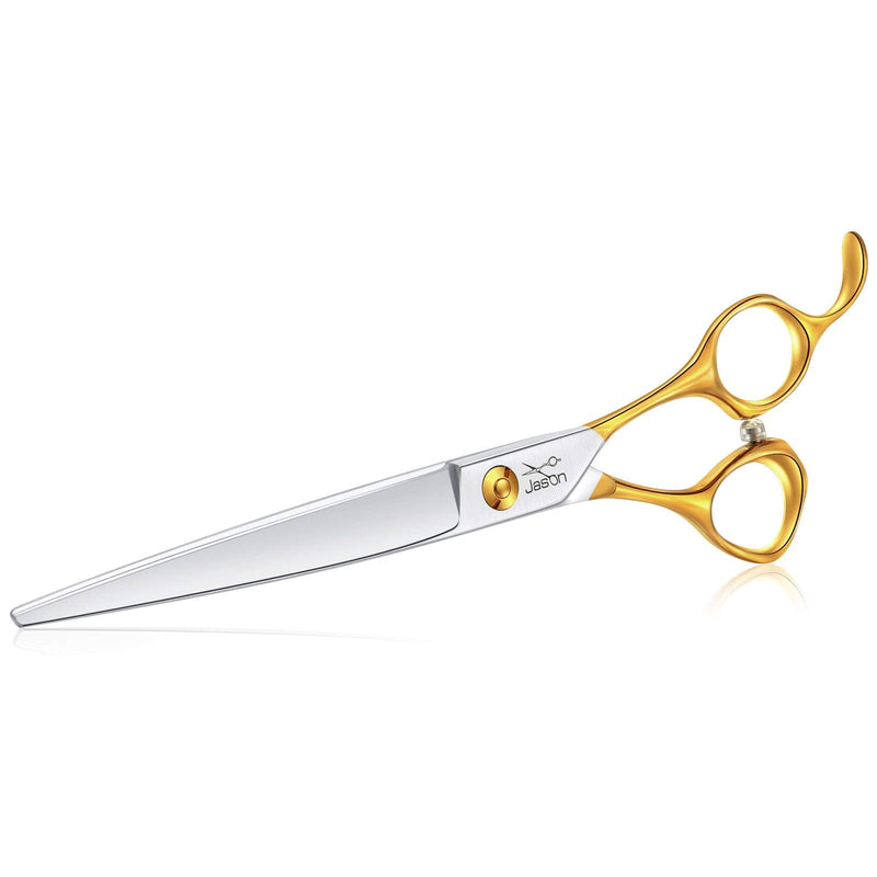 JASON 7" 50 Teeth Dog Grooming Blending Scissor, 7" Straight Cat Grooming Shear,Ergonomic Pet Thinner Blender Trimming Texturizing Kit for Right Handed Groomers, Sharp, Comfortable, Light-Weight - PawsPlanet Australia