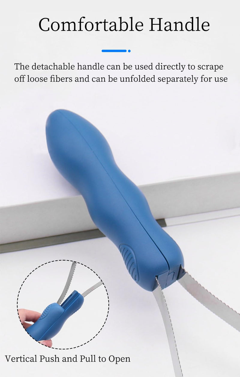 Detachable Plastic-Handled Dog Brush with Expandable Stainless Steel Comb - Dual-Sided Design for Knot Removal and Loose Undercoat Elimination - The Ultimate Grooming Tool for Short-Haired Dogs - PawsPlanet Australia