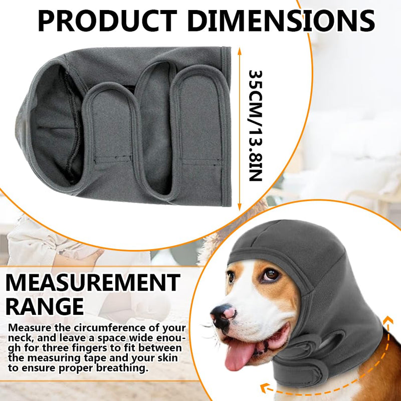 Dog Earmuffs, Ear Muffs for Dogs, Noise Protection, Hearing Protection, Dog Earmuffs, Noise Protection, Ear Protection, Dogs After Surgical Hoody (Grey, M)