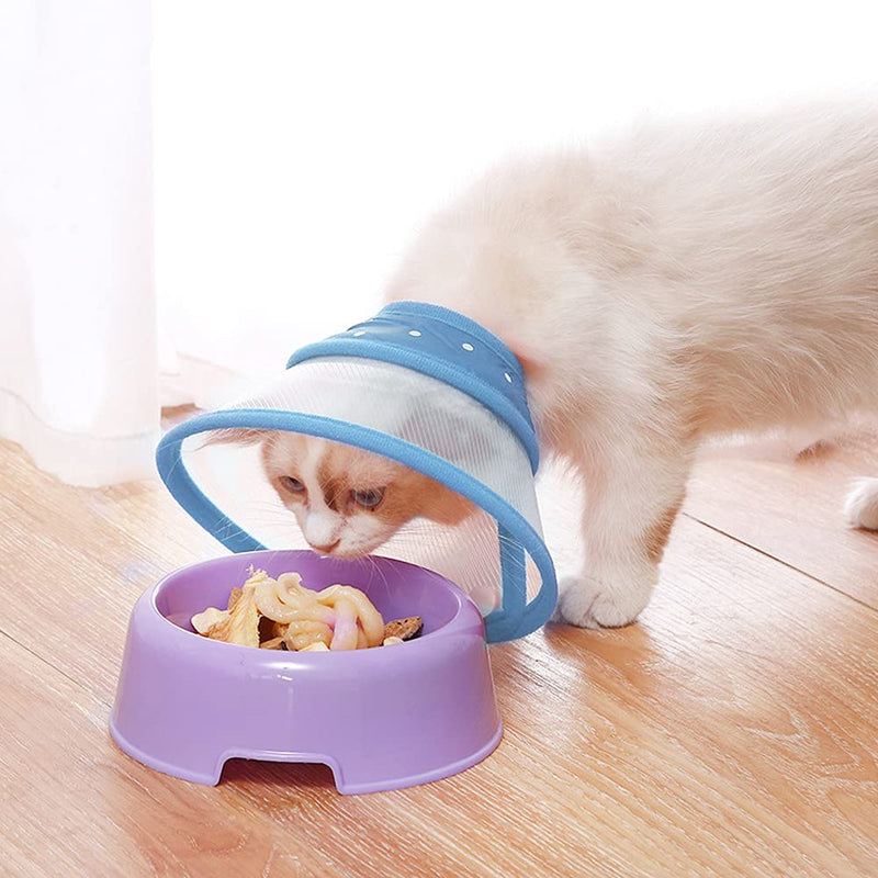 Vivifying Dog Cones for Small Dogs, Adjustable 5.7-8in Pet Cone, Lightweight Recovery Elizabethan Collar for Cats, Puppies and Mini Dogs (Blue) M(Neck: 5.7-8.0 in) Blue - PawsPlanet Australia