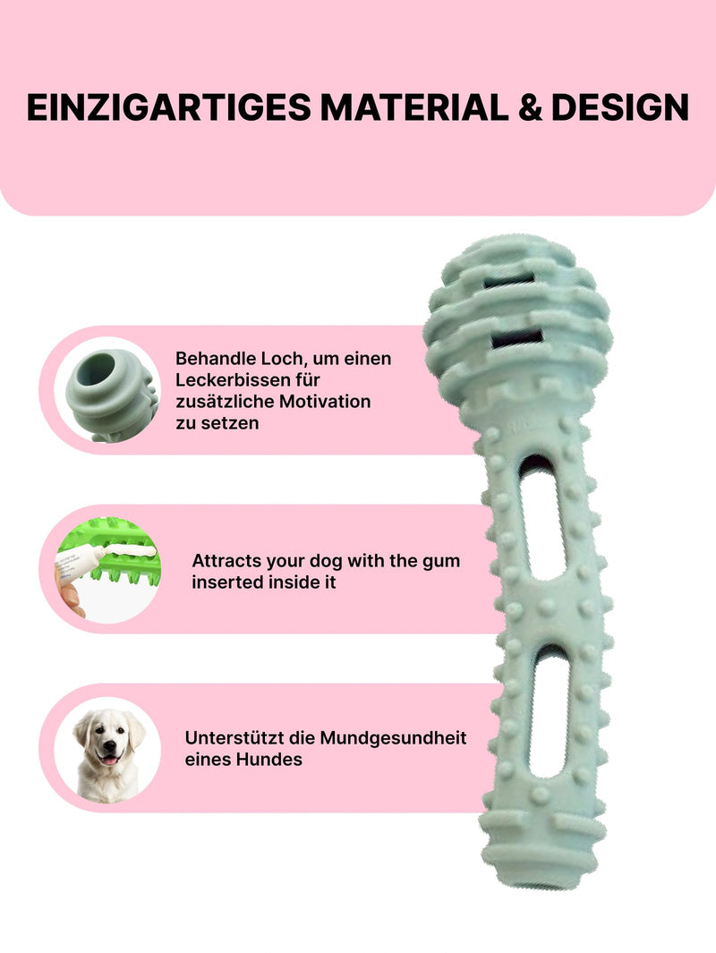 Dog Toothbrushes Toy 2-in-1 - Chew Toy for Teeth Cleaning & Gum Massage - Interactive Dental Care for Dogs - Robust & Durable for Daily Dental Care single head toothbrush
