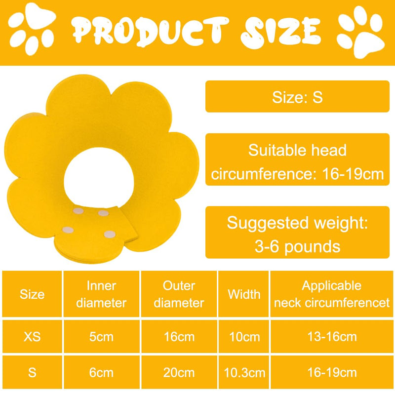 JEYORZY Cat Collar, Adjustable Lightweight Protective Collar, Soft Protective Collar, Cone Collars, Recovery Collar, Pet Elizabethan for Cats, Small Dogs (S) S