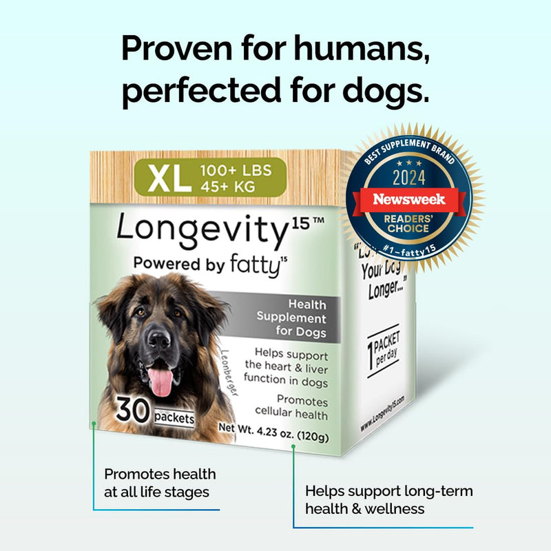Yummy Combs Longevity15 – C15:0 – Fatty Acid Health Supplement for Dogs – Healthy Pet Supplies – for Extra Small Dogs, 1 Pack Pack of 1 - PawsPlanet Australia