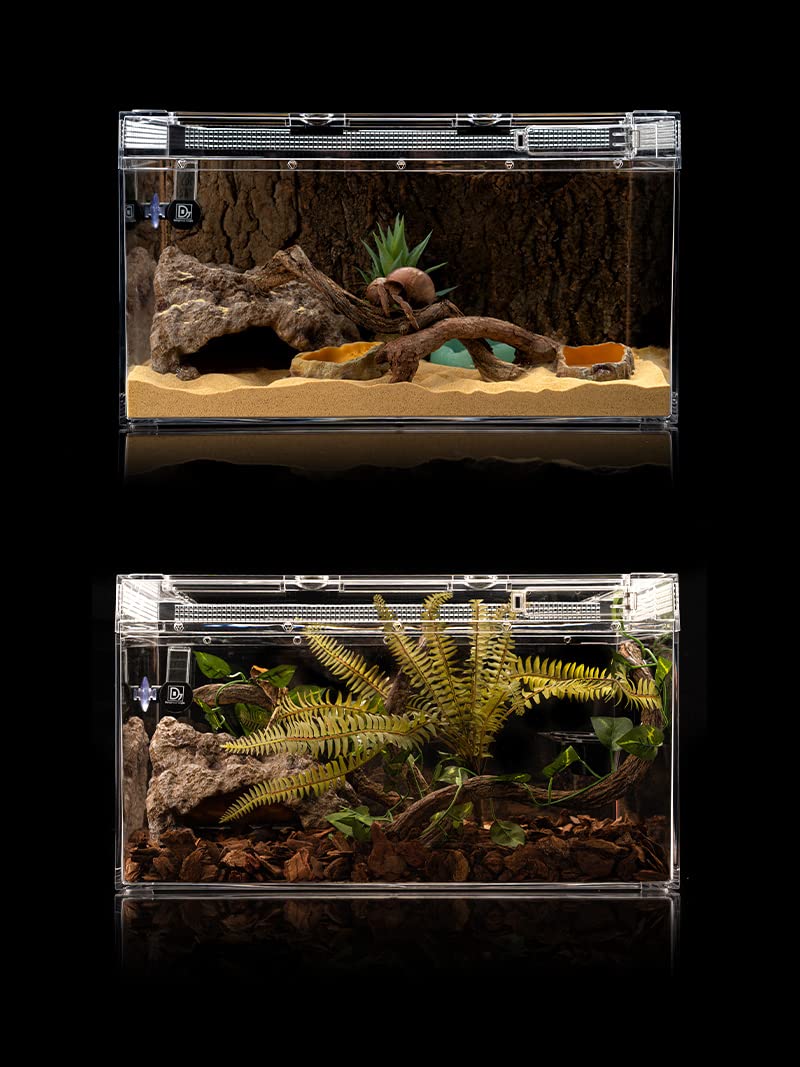 Reptile Simulation Rock Hide - Resin Amphibian Hideouts Cave Size 2.83'' x 1.18'', Habitat for Bearded Dragon Turtles Lizards Snakes Crab Gecko Leopard Spider Fish - PawsPlanet Australia