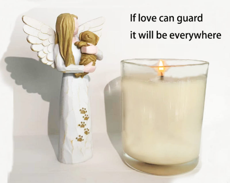Dog Memorial Gifts for Loss of Dog, Pet Memorial Gifts, Resin Angel Statues,Sculpting Angels，Pet Sympathy Gifts(White) - PawsPlanet Australia