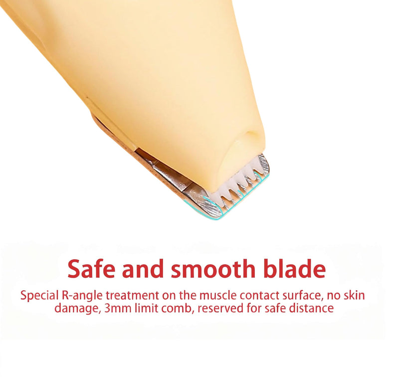Ultra-Quiet Dog & Cat Paw Trimmer - LED Light Pet Foot Hair Remover, Safe Grooming Clippers for Paw Pads Yellow