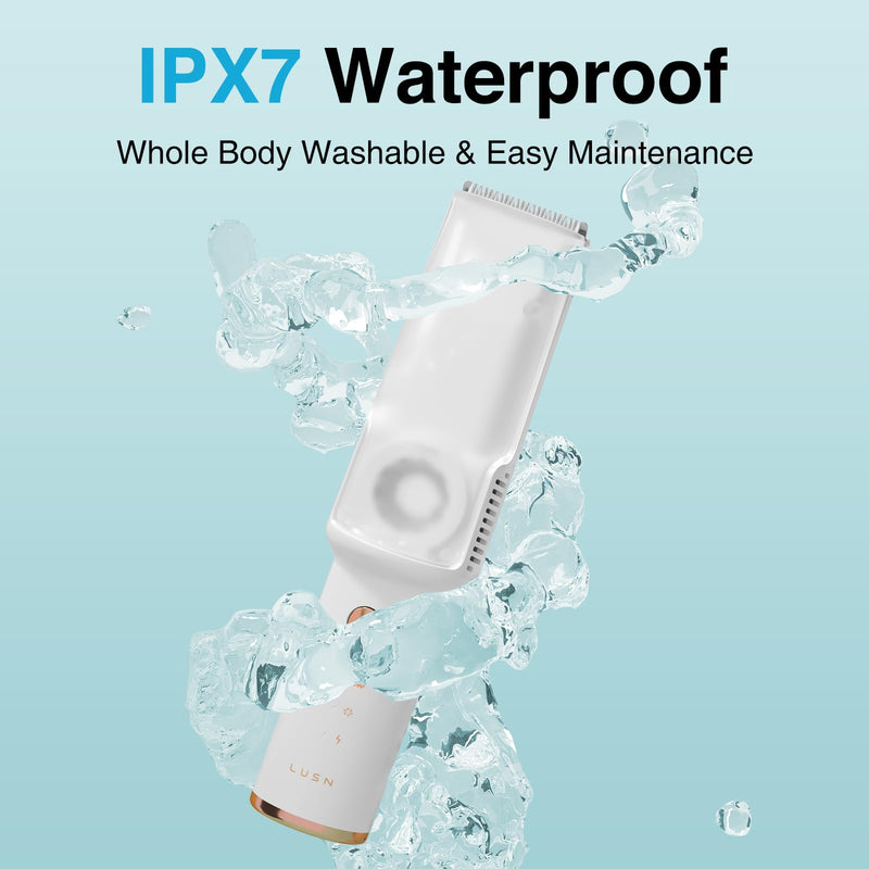 Baby Hair Clippers with Vacuum, Quiet Hair Trimmers for Kids, IPX7 Waterproof Rechargeable Cordless Haircut Kit for Baby Children Infant White Vacuum - PawsPlanet Australia