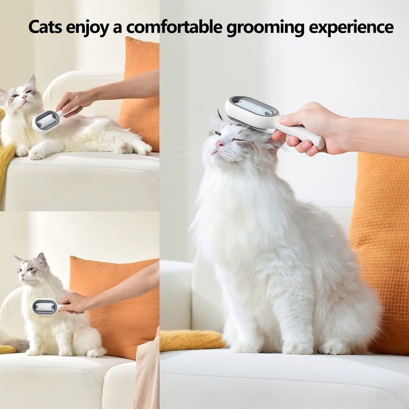 LogFaadCoi Grooming Brush, Pet Hair Brush with Water Tank Design for Cats & Dogs, Long Haired & Short Haired, Rabbits, Self Cleaning Brush, 1 Count, Blue 1pcs - PawsPlanet Australia