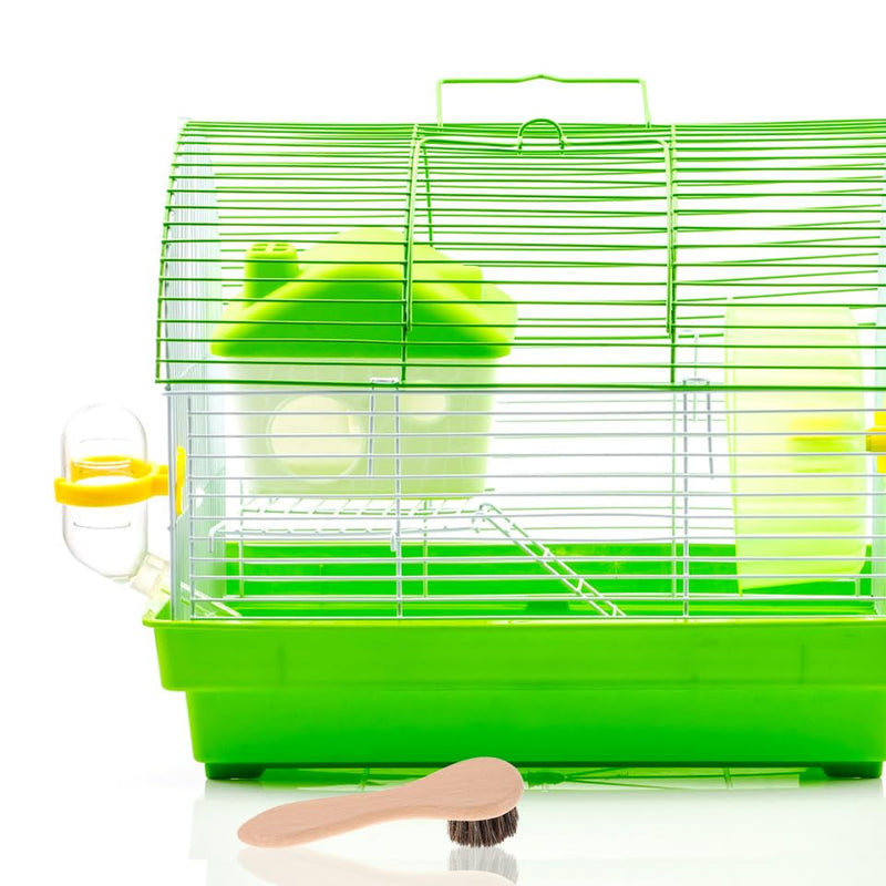 VANZACK 2Pcs Soft Bristle Pet Bathing Brush with Wood Handle for Hamsters Guinea Pigs Rabbits Small Animal Grooming and Bath Care