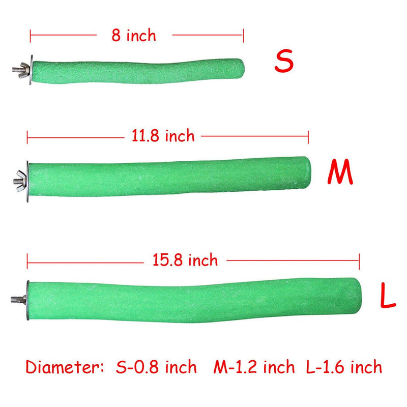 Bird Perch Rough-surfaced Nature Wood Stand Toy Branch for Parrots CW057-M
