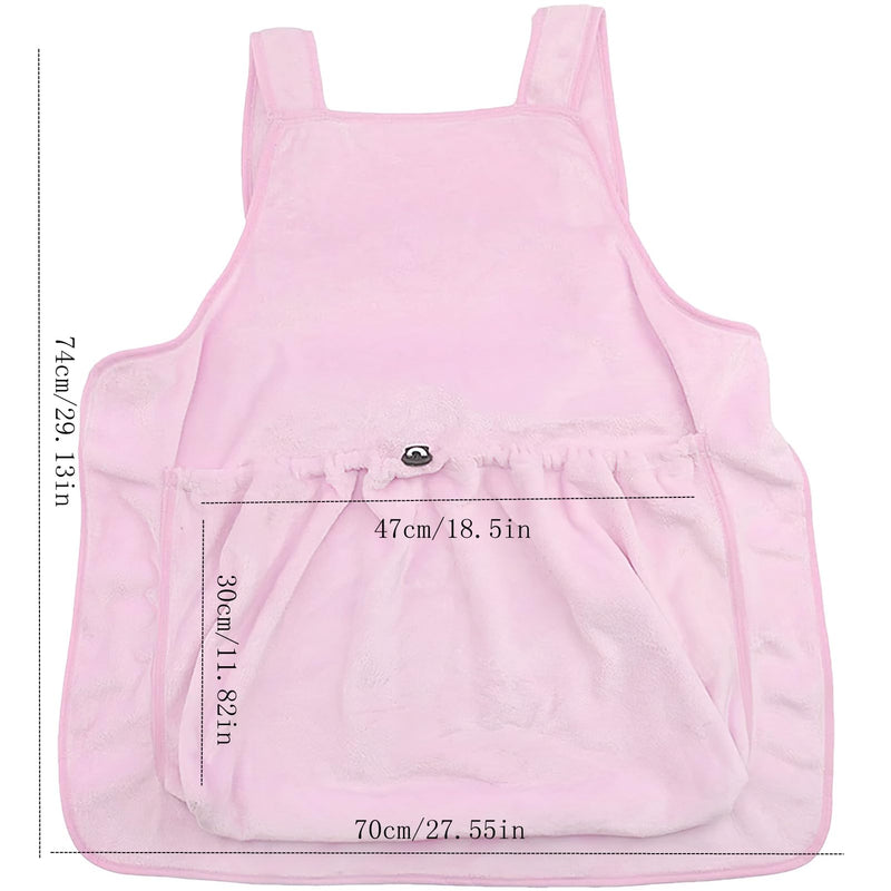 Pet Carrier Apron for Cats Front Carrier Pink Wearable Kitten Carrying Shirt Cozy Pet Sleeping Bag Hands Free for Small Puppy Rabbits Classic Style - PawsPlanet Australia