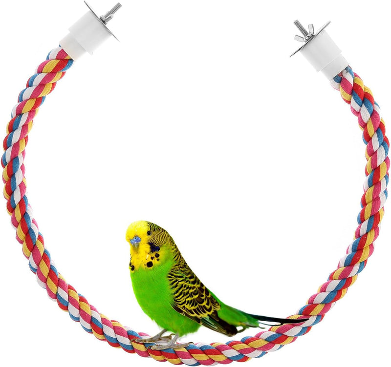 Bird Rope Perches,Parrot Toys 36 inches Rope Bungee Bird Toy (36 inches)[1 Pack] - PawsPlanet Australia