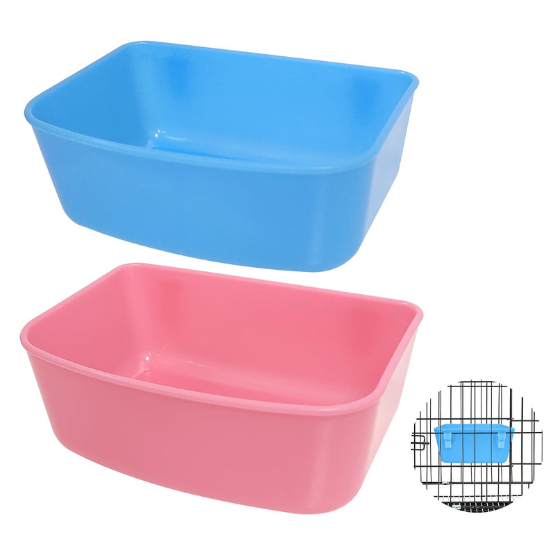 6 Pack Feeder (Blue, Pink), Hanging Feeder,Food and Water Container, Bath Water Bowl Universal for Birds Hamsters Mice Rats Rabbit Guinea Pig Small Pets - PawsPlanet Australia