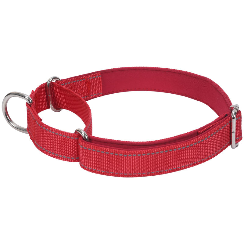 SGODA Martingale Dog Collar, Reflective Nylon Padded Dog Training Collars for Medium Dogs, Red M Medium(Neck: 14"-18") - PawsPlanet Australia