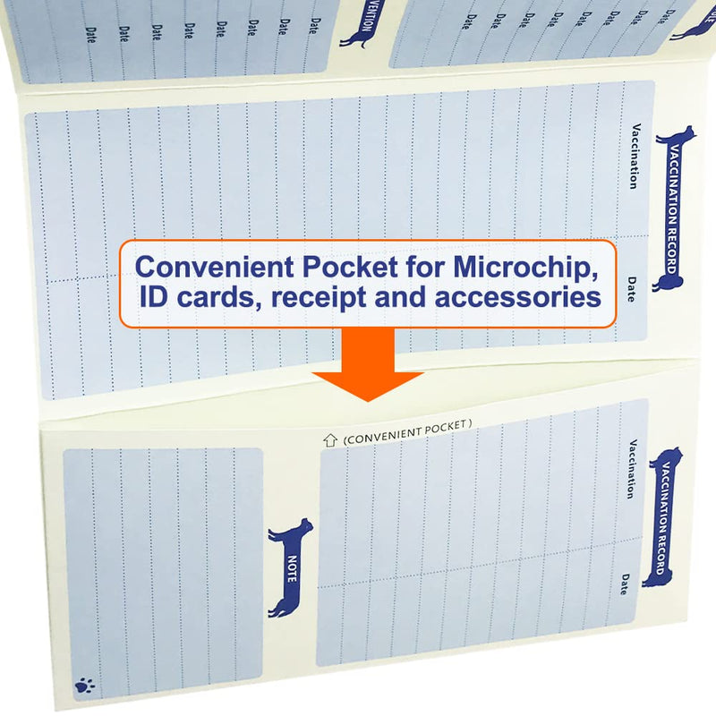 ANZON MORIES Dog Vaccination Record Cards 24 Packs with Storage Pocket for Micro Chips, Accessories, Large 8 x 10.5 Inch Puppy and Canine Vaccines Shot Memo for Doggy Medical Grooming Kennel Care - PawsPlanet Australia