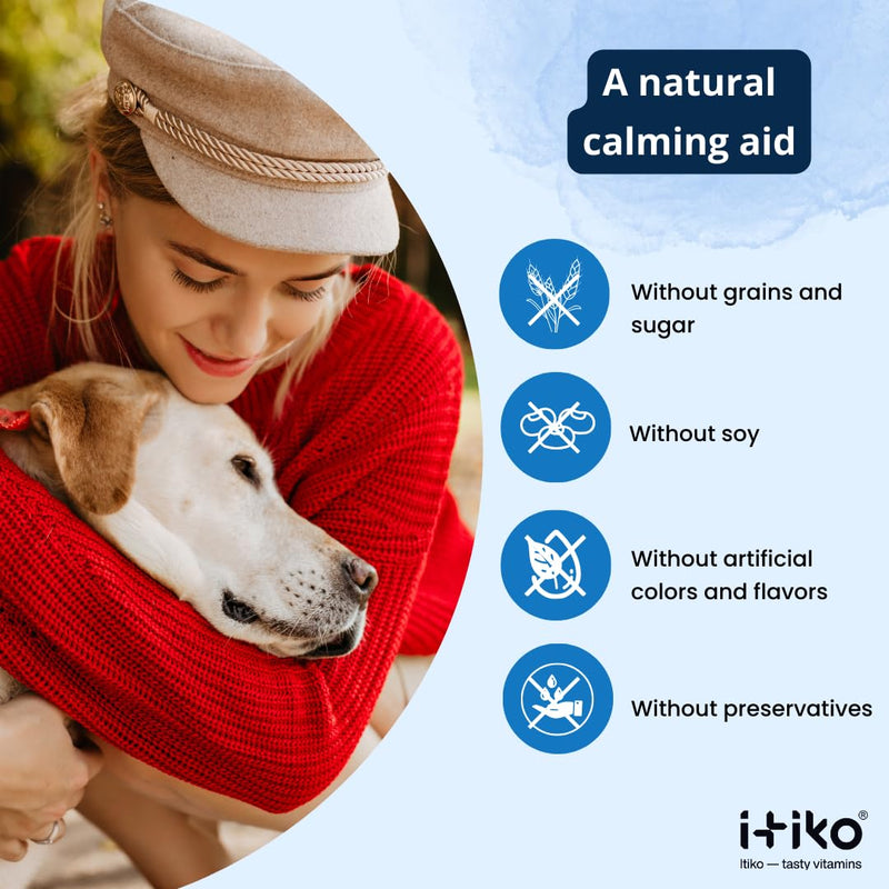 Vitamins for Dogs | Tasty Calming Supplement for Dogs | Tranquilizer for Dog | Supports Nervous System, Reduces Barking, L-Tryptophan