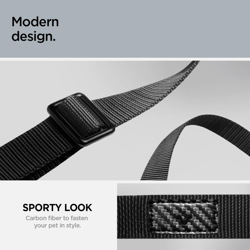 Spigen 2 in 1 Car Seat Belt Tether for Dogs (Headrest & Seatbelt Buckle) | High-Strength Heavy-Duty Strap | Adjustable Anti-Shock Bungee Leash Black for all pets - PawsPlanet Australia