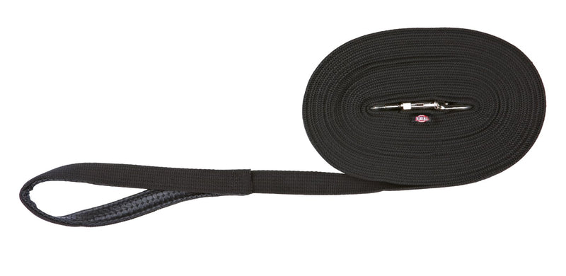 Trixie Tracking Lead Flat Strap, 15 m x 20 mm, Black - PawsPlanet Australia