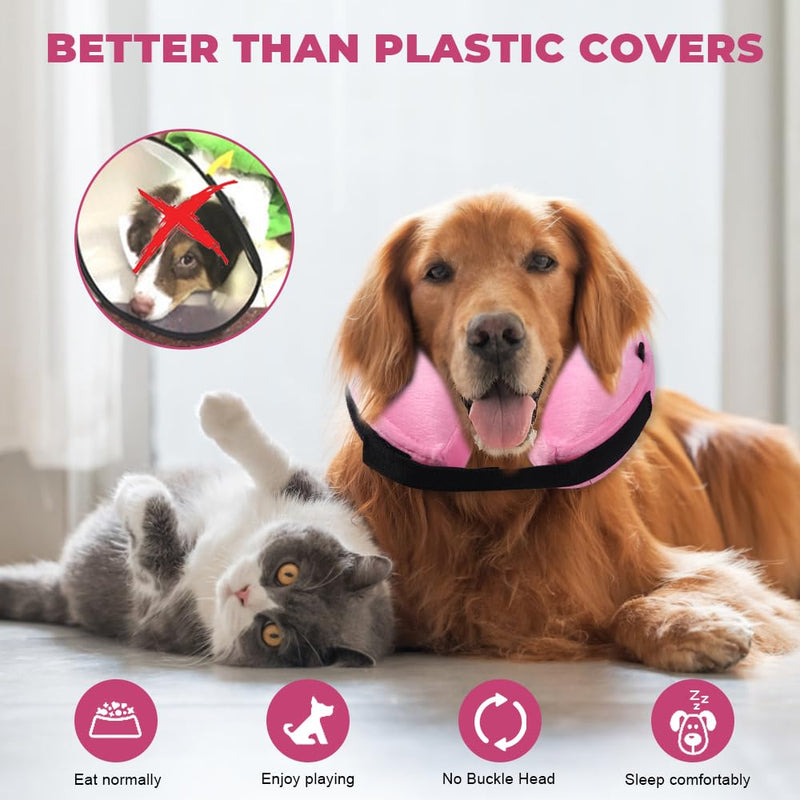 Inflatable Collar Dog Cat Dog Collar Leak Protection Soft Collar Dogs After Surgery with Adjustable Fastening Protective Collar Dog Collar Cat Inflatable Dog Collar for Recovery M