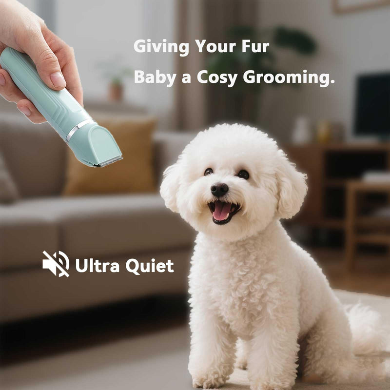 Dog Clippers Grooming Kit Hair Clipper-Low Noise Paw Trimmer- Rechargeable - Cordless Quiet Nail Grinder Shaver for Cats and Other Pets - PawsPlanet Australia