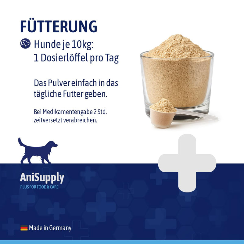 Stomach Powder for Dogs 300 g with Elm Bark without Boiling I Digestive Support - Secondary for Diarrhea, Flatulence, Grass Eating, Stomach & Intestinal Powder Slippery Elm Bark