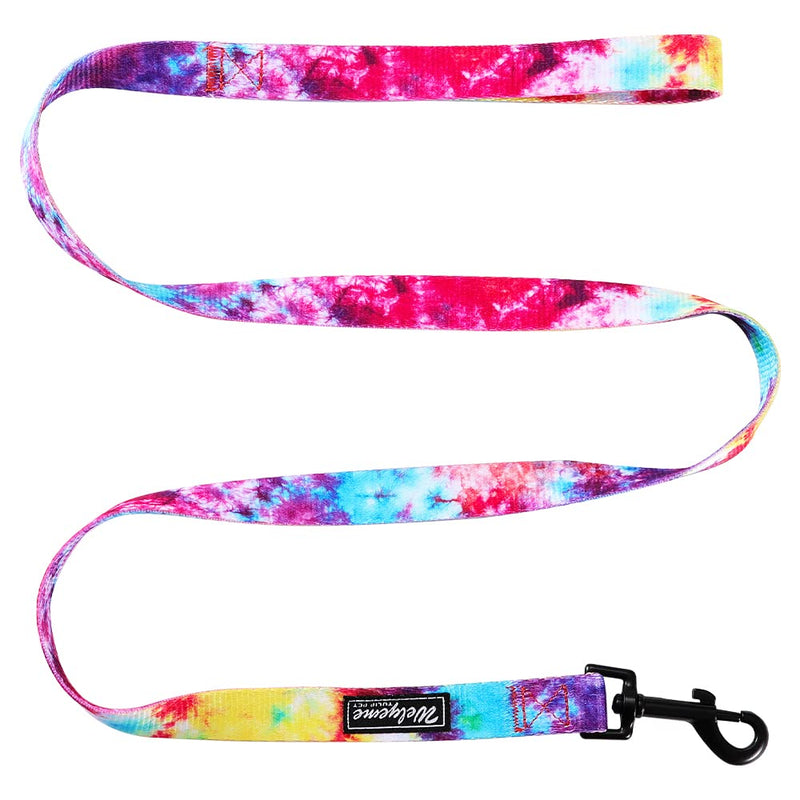 Tie Dye No Pull Dog Harness and Leash Set for Small Medium Large Dogs, Rainbow Dog Harness Small(13''-16.5'') Pink - PawsPlanet Australia